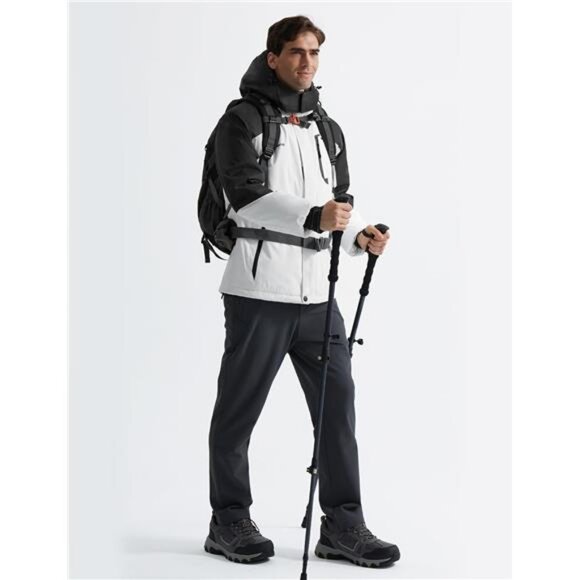 Men's Mountain Waterproof Ski Snow Jacket Winter Windproof Rain Jacket - Picture 5 of 7